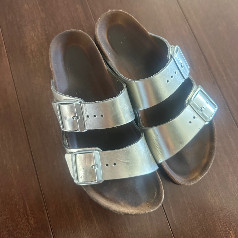 Silver Birkenstocks